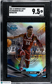 2022 Bowman University Best Brandon Miller #10 Refractor SGC 9.5