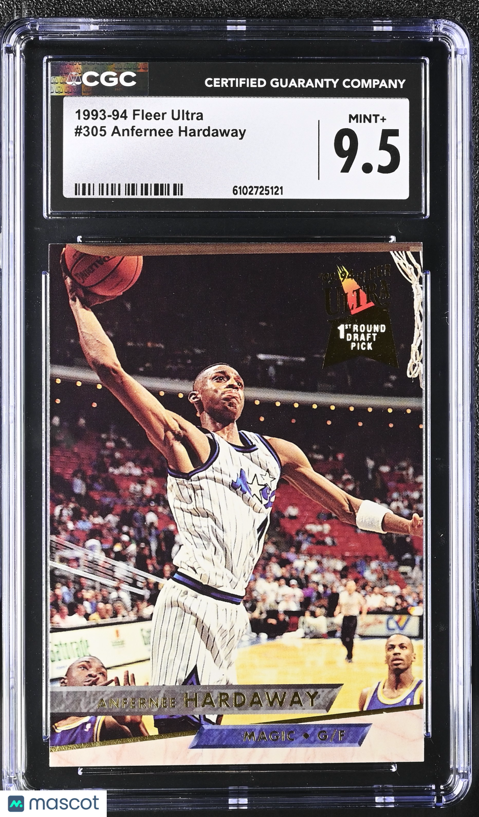 1993-94 Fleer Ultra Anfernee Hardaway Rookie #305 CGC 9.5 Orlando Magic