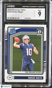 2024 Donruss Optic Drake Maye Rookie #229 CGC 9 New England Patriots