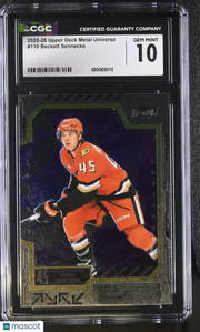 2025-26 Upper Deck Metal Universe Beckett Sennecke Rookie #110 CGC 10 Ducks