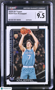 2025-26 Topps Kon Knueppel Rookie #204 CGC 9.5 Charlotte Hornets