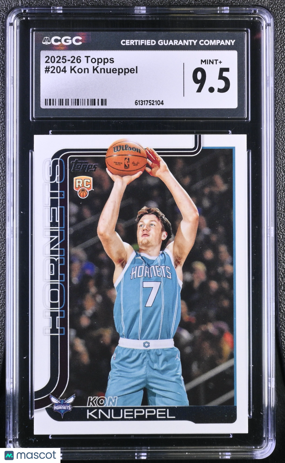 2025-26 Topps Kon Knueppel Rookie #204 CGC 9.5 Charlotte Hornets
