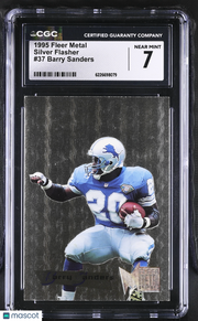 1995 Fleer Metal Barry Sanders Silver Flasher #37 CGC 7 Detroit Cubs