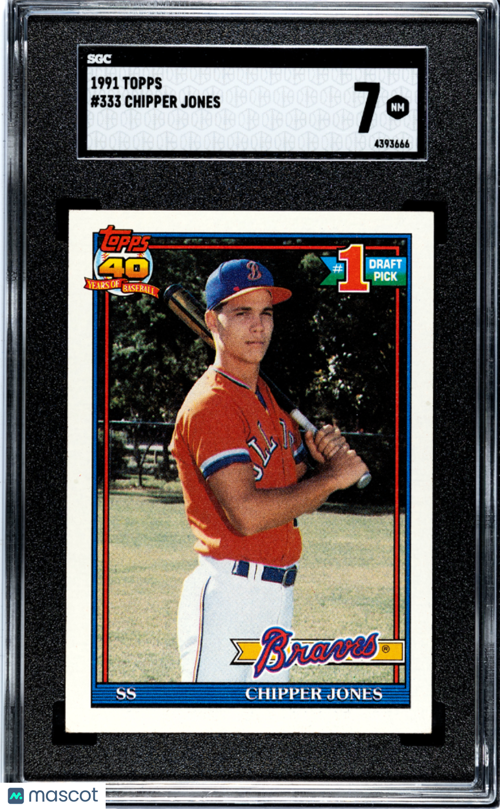 1991 Topps Chipper Jones #333 SGC 7