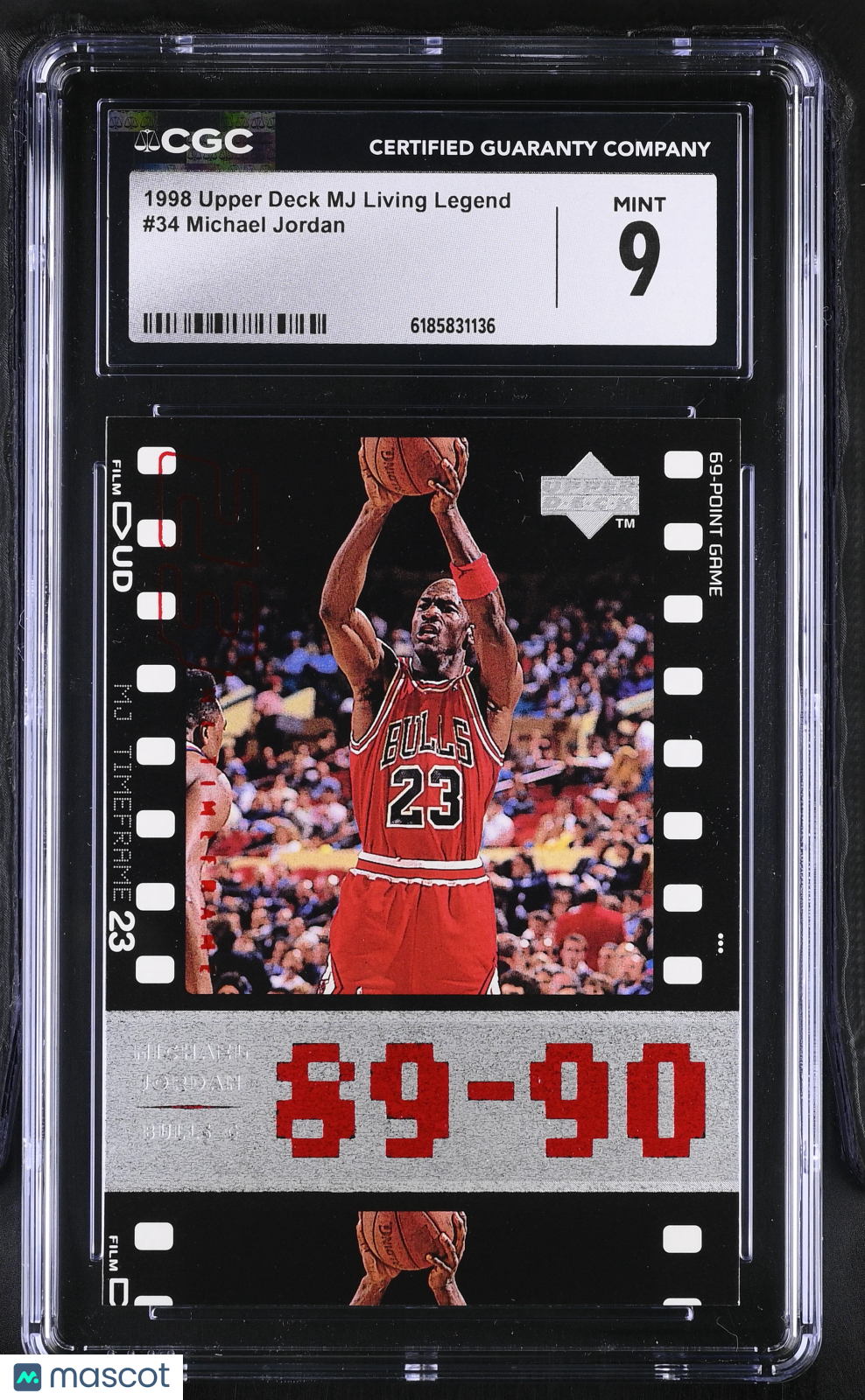 1998 Upper Deck MJ Living Legend Michael Jordan #34 CGC 9 Chicago Bulls