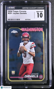 2024 Topps Chrome Jayden Daniels Rookie #201 CGC 10 Washington Commanders