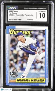 2025 Topps Yoshinobu Yamamoto '90 Topps #T90-84 CGC 10 Los Angeles Dodgers