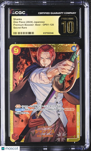 2024 One Piece Premium Booster: Best Shanks Japanese CGC 10 #OP01-120 Pristine