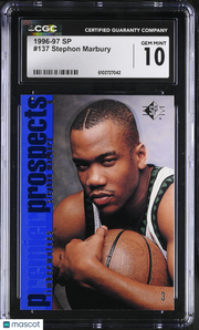1996-97 SP Stephon Marbury Rookie #137 CGC 10 Minnesota Timberwolves