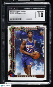 2025-26 Topps Holiday VJ Edgecombe Rookie #H163 CGC 10 Philadelphia 76ers
