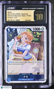 2024 One Piece Premium Booster: Best Nami Foil Japanese CGC 10 #P-053 Pristine