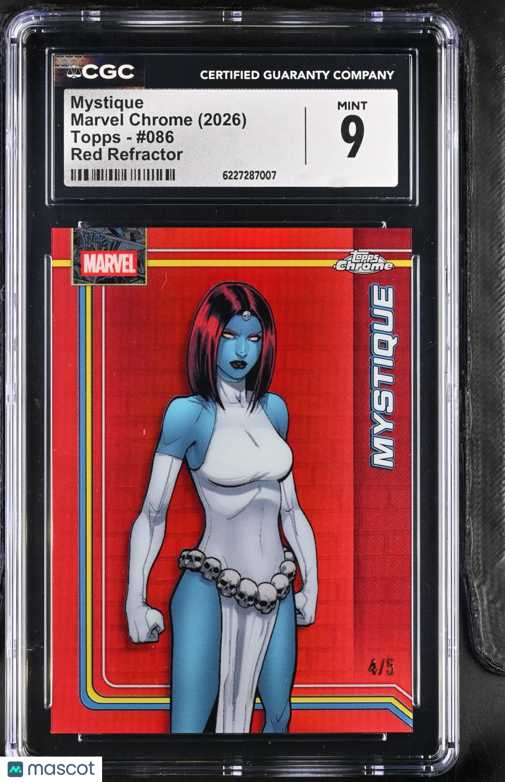 2026 Topps Marvel Chrome Mystique 4/5 #086 Red Refractor CGC 9