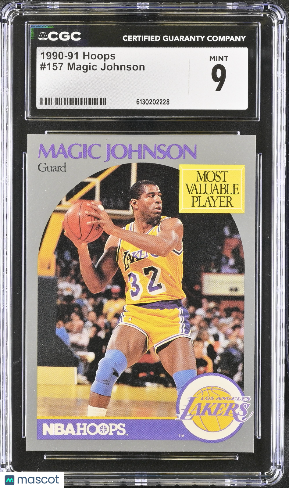 1990-91 Hoops Magic Johnson #157 CGC 9 Los Angeles Lakers
