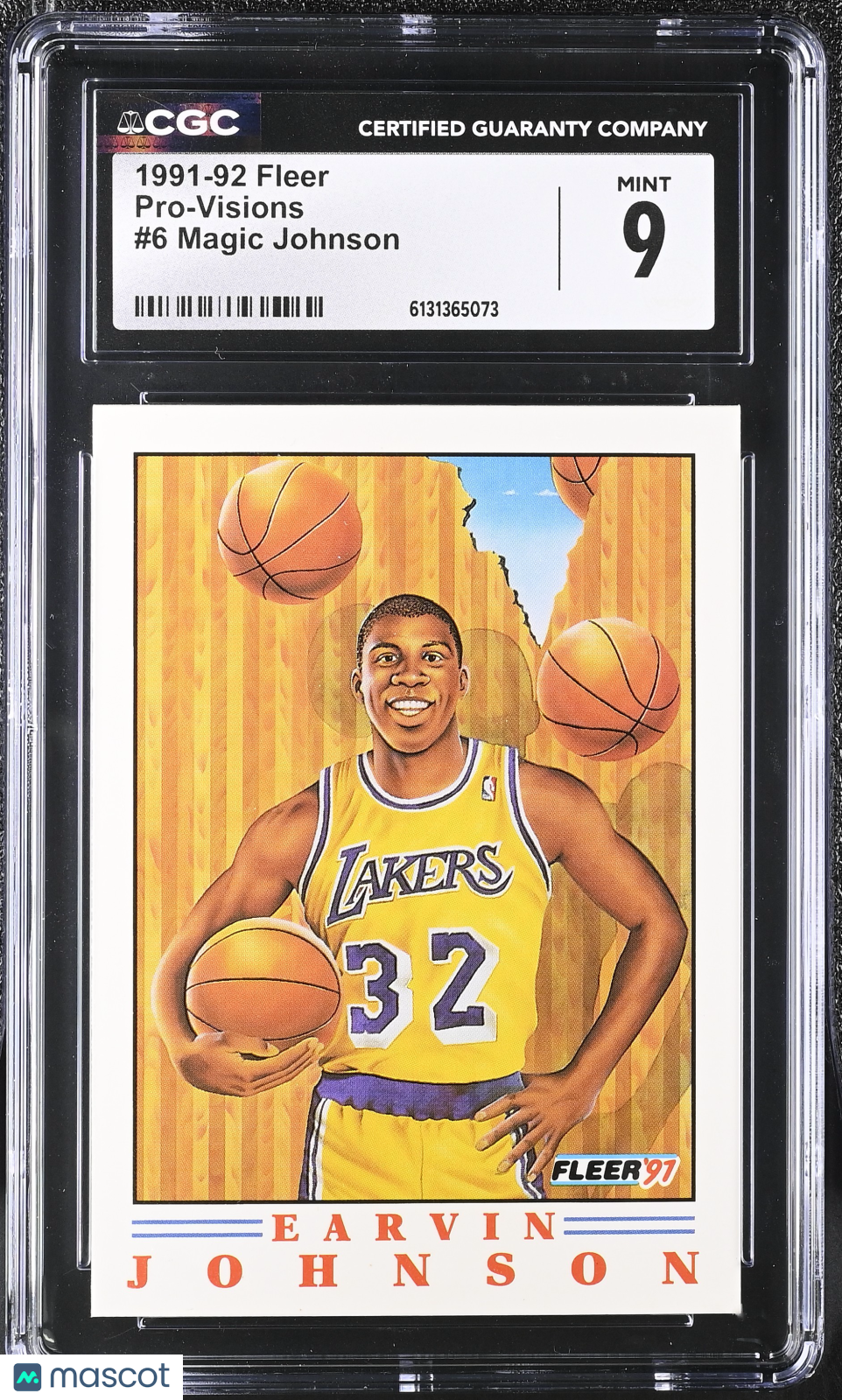 1991-92 Fleer Magic Johnson Pro-Visions #6 CGC 9 Los Angeles Lakers