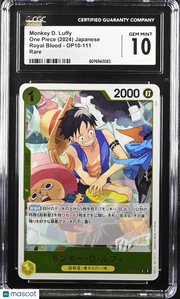 2024 One Piece Royal Blood Monkey D. Luffy Japanese CGC 10 #OP10-111