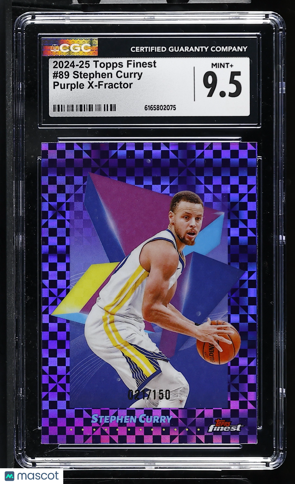 2024-25 Topps Finest Stephen Curry Purple X-Fractor /150 #89 CGC 9.5 Warriors