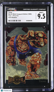 1995 Fleer Marvel Metal Inaugural Edition Thing #14 of 18 Gold Blasters CGC 9.5