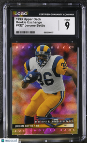 1993 Upper Deck Jerome Bettis Rookie Rookie Exchange #RE7 CGC 9 St. Louis Rams