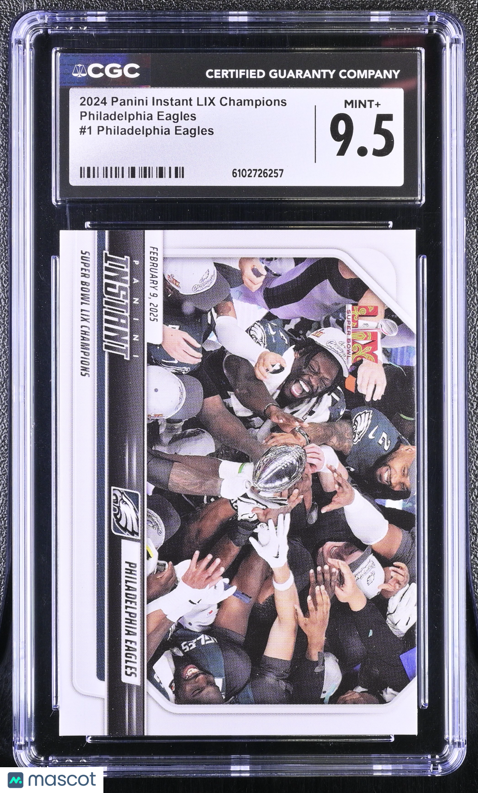 2024 Panini Instant LIX Champions Philadelphia Eagles #1 CGC 9.5