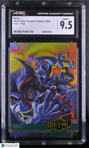 1995 Fleer Marvel Metal Inaugural Edition Beast #126 CGC 9.5