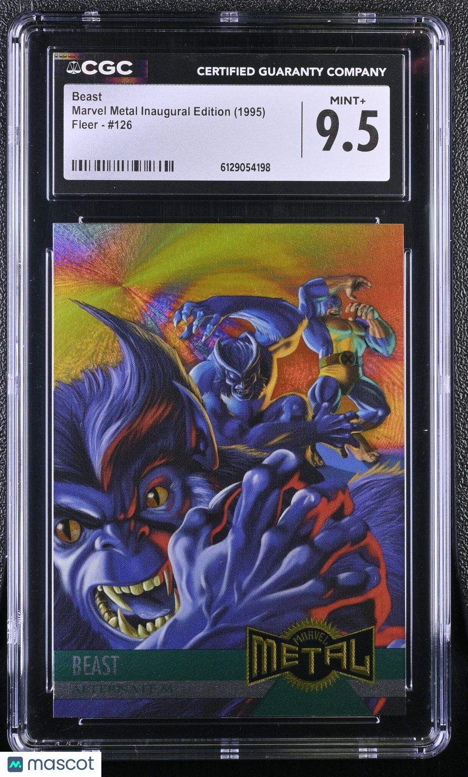 1995 Fleer Marvel Metal Inaugural Edition Beast #126 CGC 9.5