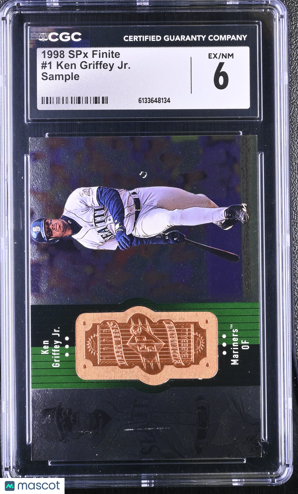 1998 SPX Finite Ken Griffey Jr. Sample #1 CGC 6 Seattle Mariners