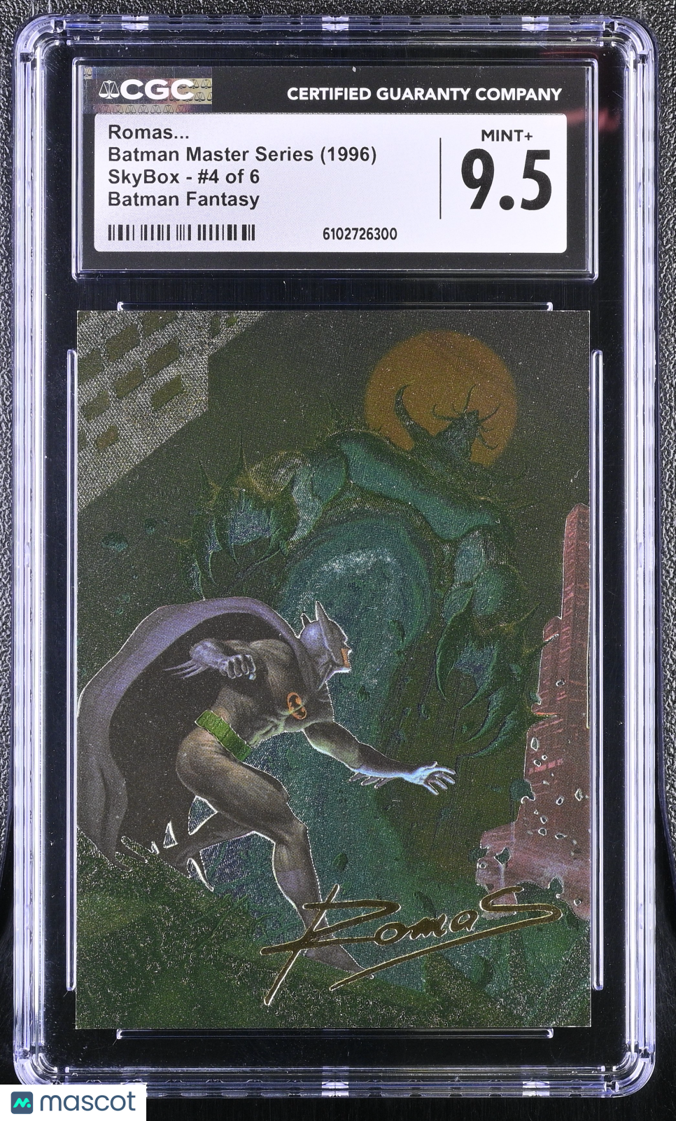 1996 Skybox Batman Master Series Romas... Batman Fantasy #4 of 6 CGC 9.5