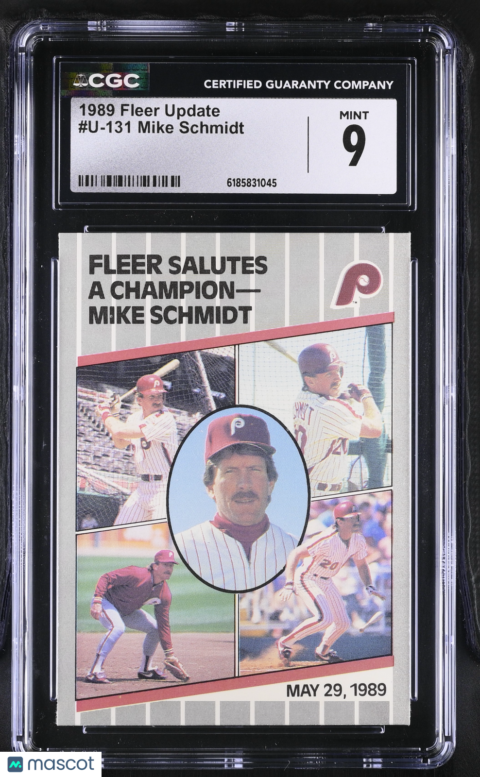 1989 Fleer Update Mike Schmidt #U-131 CGC 9 Philadelphia Phillies