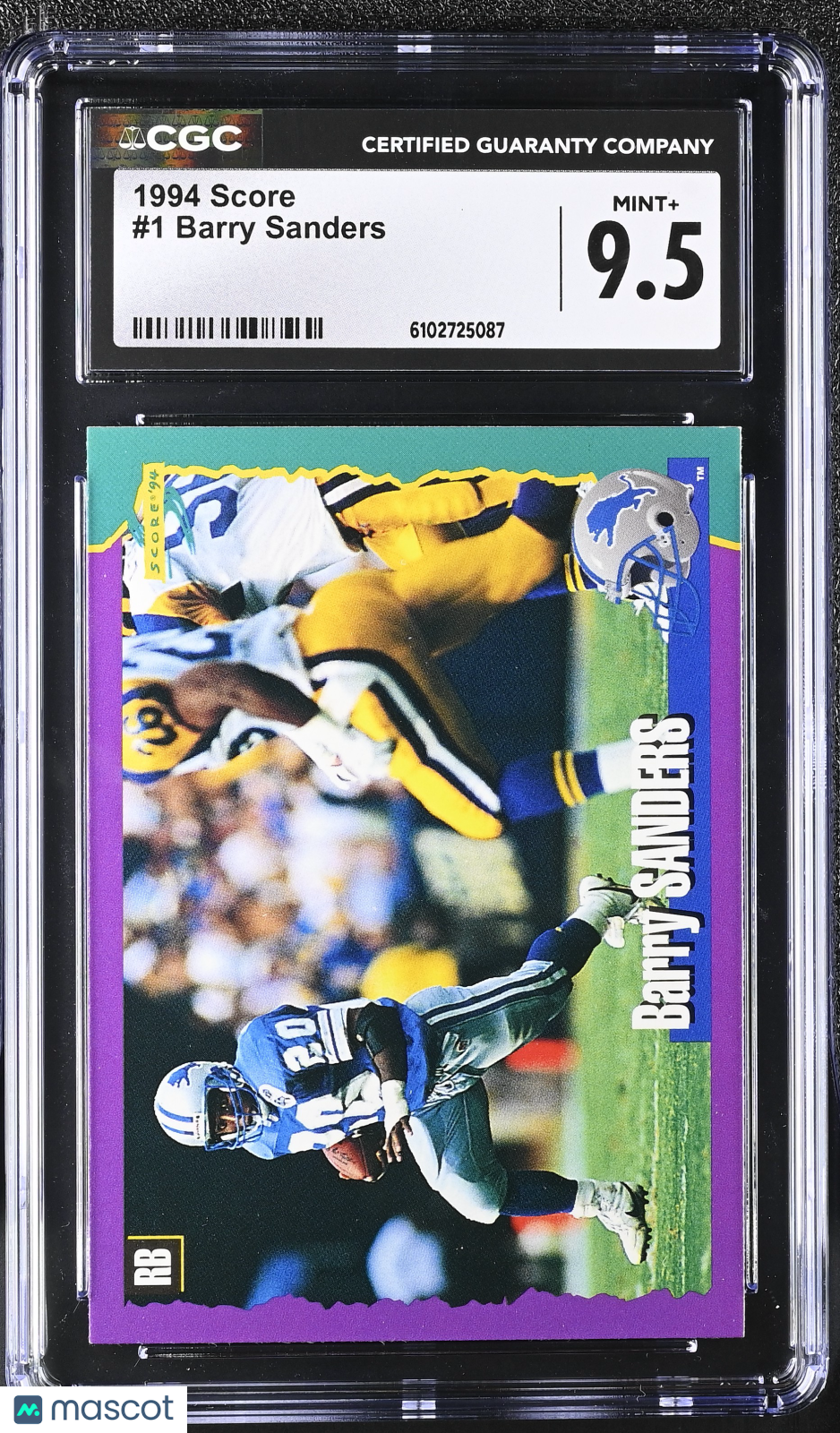 1994 Score Barry Sanders #1 CGC 9.5 Detroit Lions