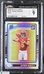 2024 Donruss Optic Jayden Daniels Holo Rookie #248 CGC 9 Washington Commanders