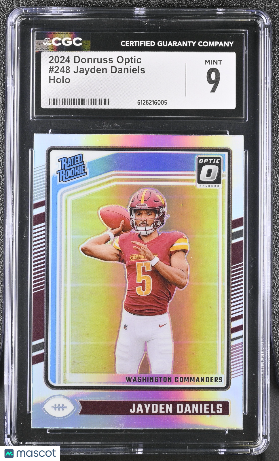 2024 Donruss Optic Jayden Daniels Holo Rookie #248 CGC 9 Washington Commanders