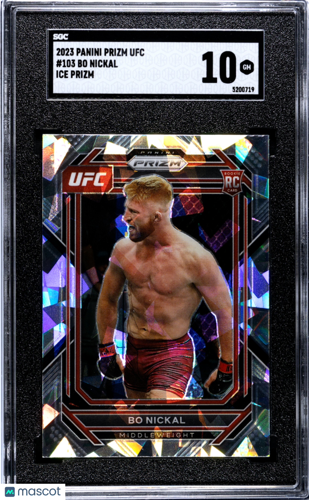 2023 Panini Prizm Ufc Bo Nickal Ice Rookie #103 SGC 10