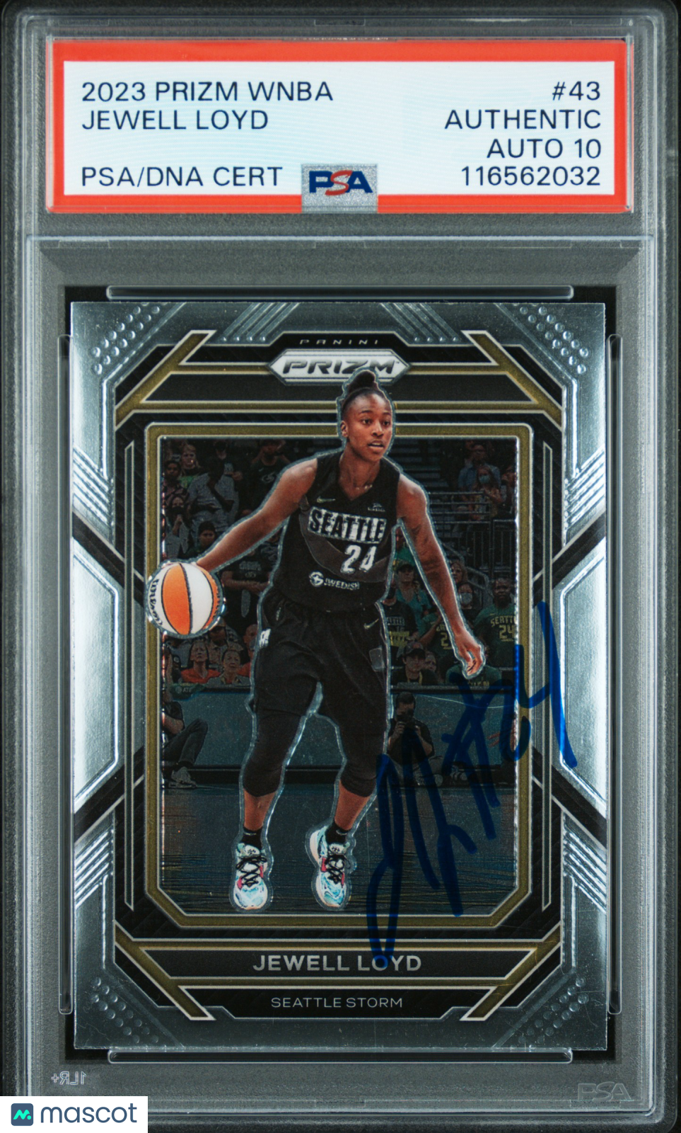 2023 Panini Prizm WNBA Jewell Loyd Auto Autograph #43 PSA Authentic Storm