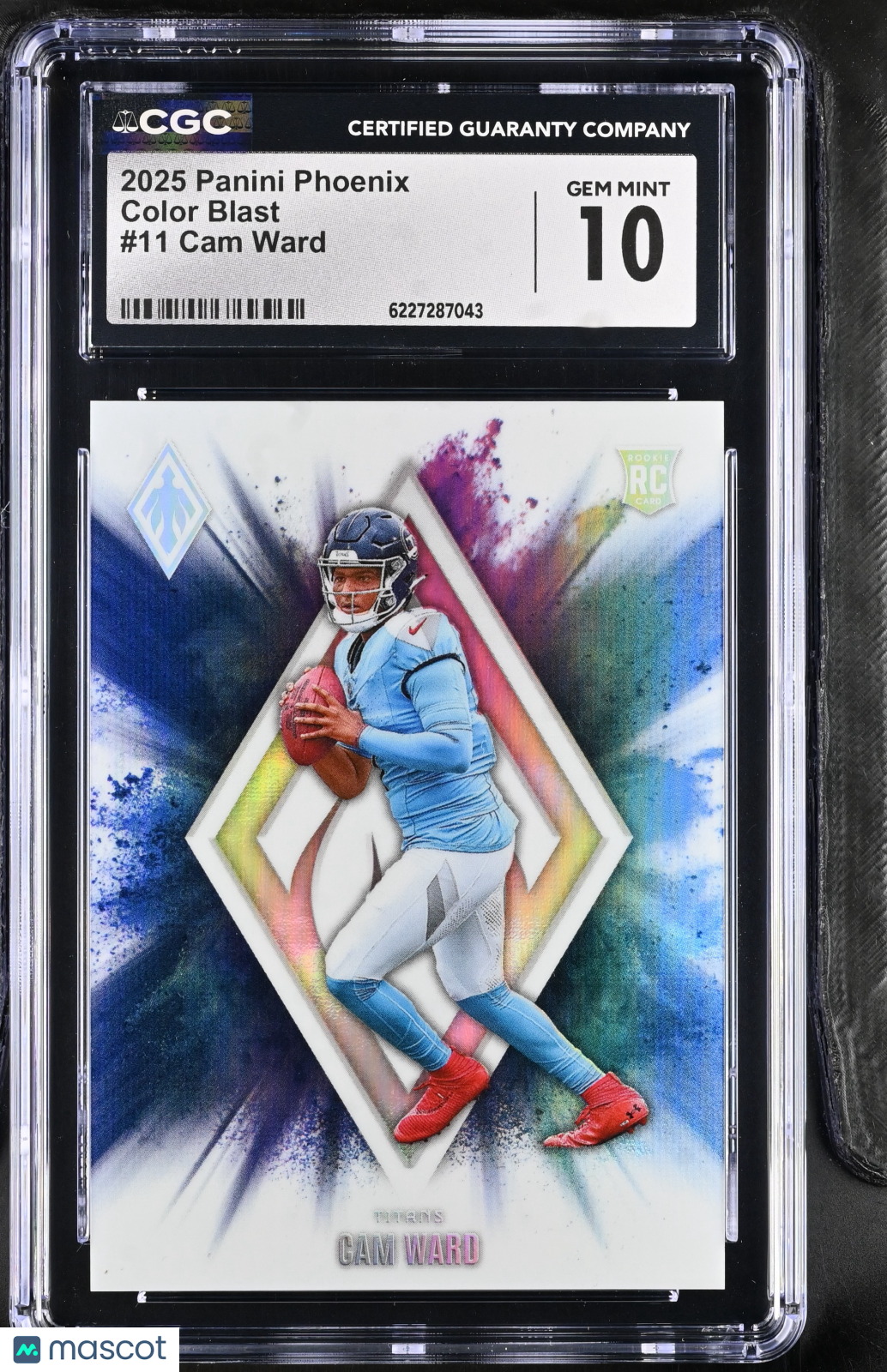 2025 Panini Phoenix Cam Ward Rookie Color Blast #11 CGC 10 Tennessee Titans
