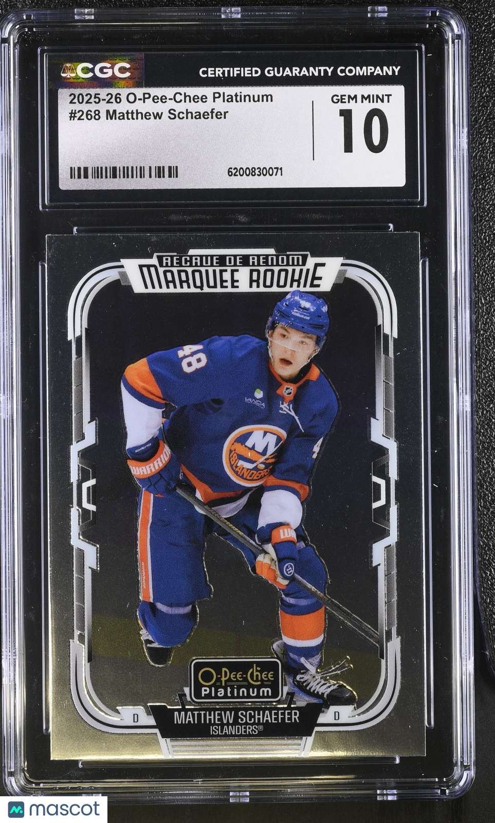 2025-26 O-Pee-Chee Platinum Matthew Schaefer Rookie #268 CGC 10 Islanders