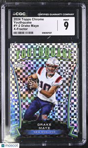 2024 Topps Chrome Drake Maye X-Fractor Rookie Youthquake #Y-2 CGC 9 Patriots