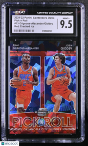 2021-22 Contenders Optic Gilgeous-Alexander Giddey Red Ice Pick Roll #13 CGC 9.5