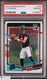 2023 Panini Donruss Optic CJ Stroud Rookie #244 PSA 10 Houston Texans