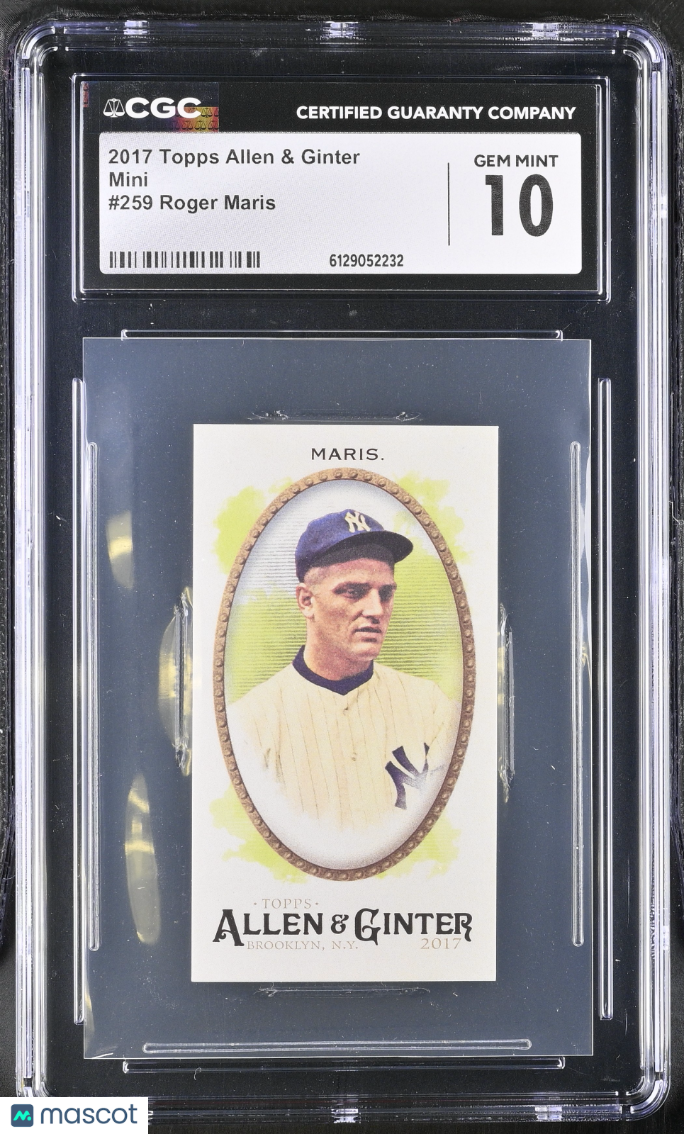 2017 Topps Allen & Ginter Roger Maris Mini #259 CGC 10 New York Yankees