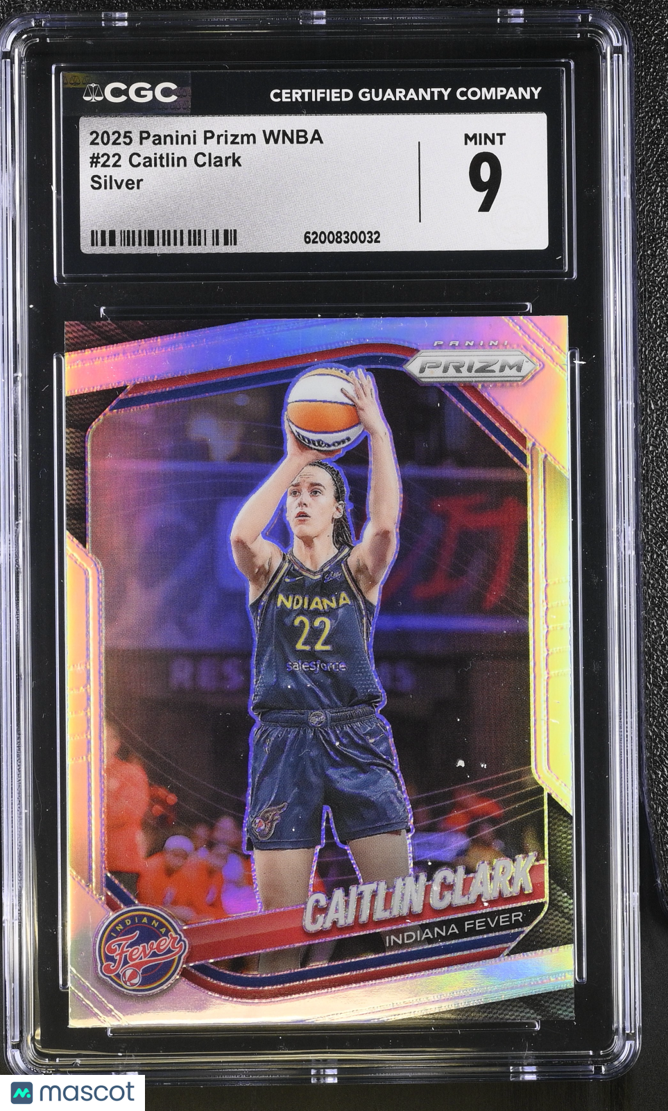 2025 Panini Prizm WNBA Caitlin Clark Silver #22 CGC 9 Indiana Fever