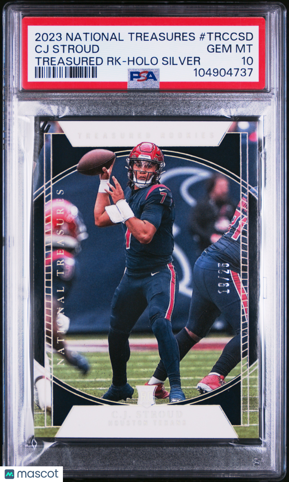 2023 Panini National Treasures Rookies CJ Stroud Holo Silver /25 PSA 10 Texans