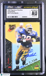 1995 Signature Rookies Curtis Martin Rookie Autograph #49 CGC Authentic JSA Pitt