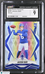 2025 Panini Phoenix Jaxson Dart Silver Rookie #200 CGC 9 New York Giants