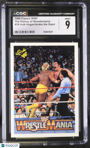 1990 Classic WWF Hulk Hogan Andre the Giant History of Wrestlemania #39 CGC 9