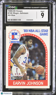 1989-90 Hoops Magic Johnson All-Star #166 CGC 9 Los Angeles Lakers