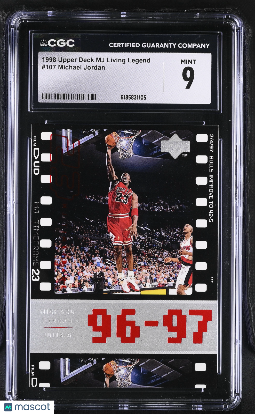 1998 Upper Deck MJ Living Legend Michael Jordan #107 CGC 9 Chicago Bulls