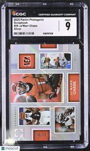 2025 Panini Photogenic Ja'Marr Chase Silver /15 Scrapbook #28 CGC 9 Bengals