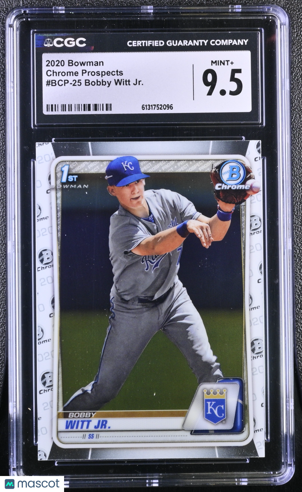 2020 Bowman Bobby Witt Jr. #BCP-25 Chrome Prospects CGC 9.5
