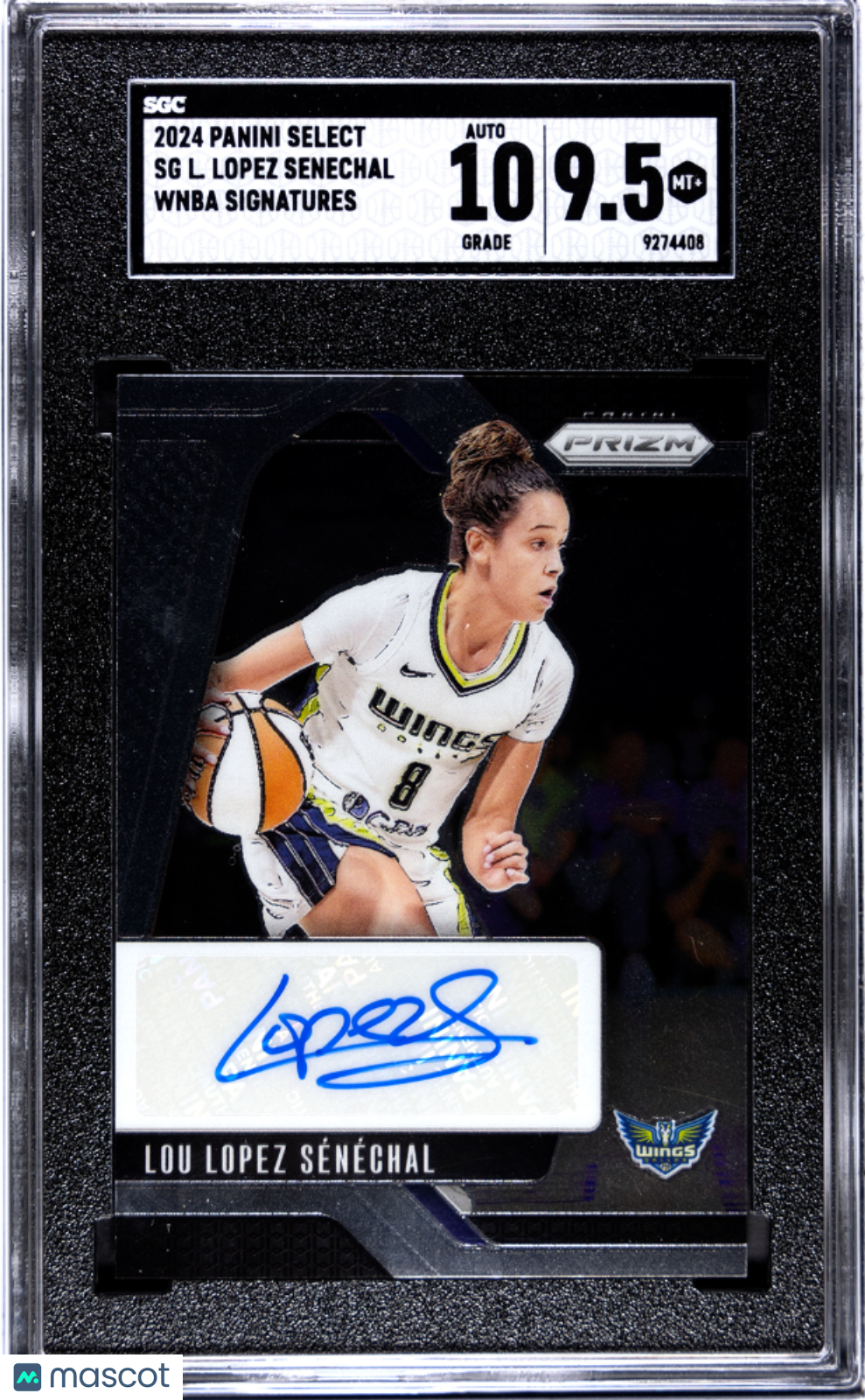 2024 Panini Select Wnba Lou Lopez Senechal Auto #SG-LLS SGC 9.5 Dallas Wings