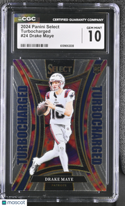2024 Panini Select Drake Maye Rookie Turbocharged #24 CGC 10 Patriots